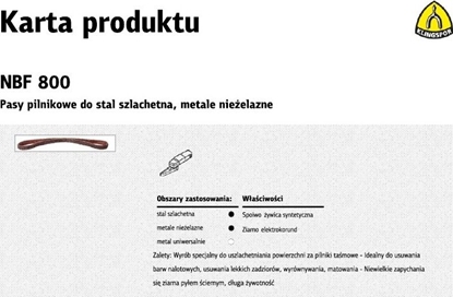 Attēls no Klingspor Pas bezkocowy z wókniny NBF 600 50 x 460mm medium