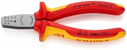 Attēls no Knipex Szczypce do zaciskania tulejek 145mm izolowane - 9768145A
