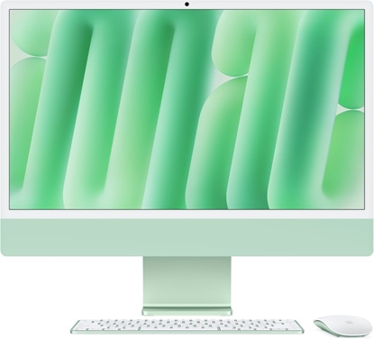 Attēls no Komputer Apple iMac Z1EM 59,62cm 23,5 cale szko standardowe M4 10C CPU/10C GPU/16C N.E. 16GB 256GB SSD Gbit Eth MM NumKey TID DE zielony