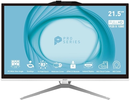 Attēls no Komputer MSI MSI AIO PRO AP222T 13M-006XEU, Core i3-13100,21.5" FHD Touch,8GB,256GB SSD,Intel UHD,bez OS,White