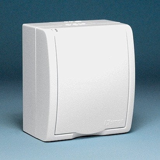 Picture of Kontakt-Simon Gniazdo hermetyczne pojedyncze AQUARIUS z/u 16A IP54 z klapk pen biae - AQGZ1/11