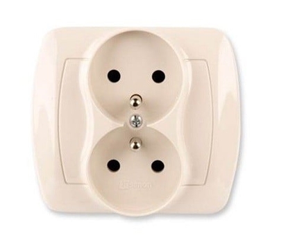 Picture of Kontakt-Simon Gniazdo podwójne AKORD Z/U beowe