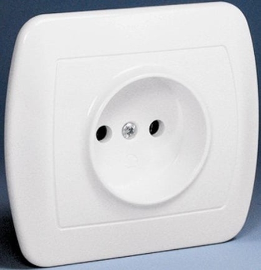 Picture of Kontakt-Simon Gniazdo pojedyncze AKORD b/u 16A IP20 biae - AG1E/11