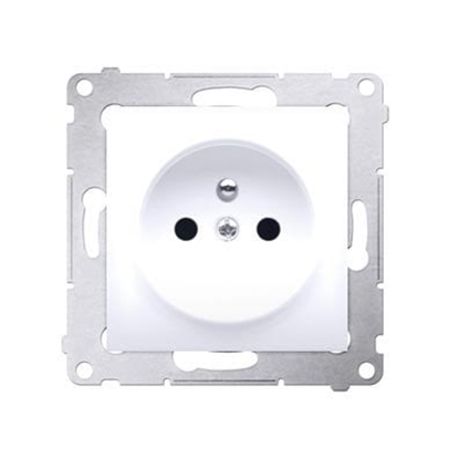 Picture of Kontakt-Simon Gniazdo pojedyncze SIMON54 z/u 16A IP20 z przeson torów biae - DGZ1Z.01/11