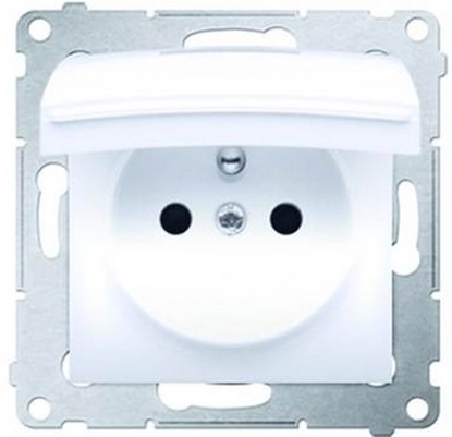 Picture of Kontakt-Simon Gniazdo SIMON54 hermetyczne 1-krotne z/u 16A IP44 biae - DGZ1BZ.01/11