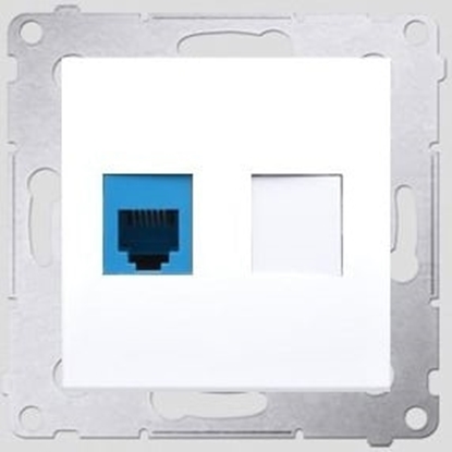 Picture of Kontakt-Simon Gniazdo telefoniczne SIMON54 pojedyncze RJ12 biae - DT1.01/11