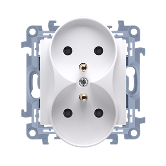 Picture of Kontakt-Simon Gniazdo wtyczkowe podwójne z uziemieniem biay 16A (CGZ2M.01/11)