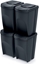 Picture of Kosz na mieci Prosperplast do segregacji 4 x 35L czarny (IKWB35S4-S411)