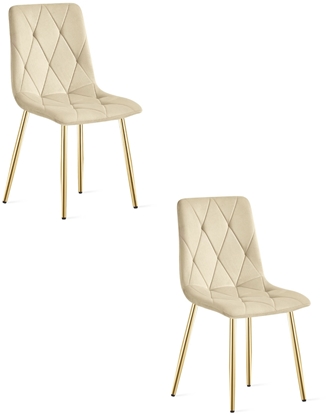 Изображение Krzeso tapicerowane LIBRA jasnobeowe eleganckie do salonu jadalni x2