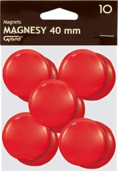 Picture of KW Trade Magnesy Grand 40 mm czerwone op. 10 sztuk