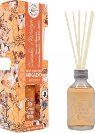 Picture of La Casa de los Aromas La Casa de los Aromas Mikado Intense patyczki zapachowe Cynamon i Pomaracza 100ml