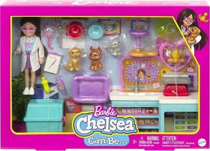 Attēls no Lalka Barbie Barbie Chelsea Zestaw weterynarz (HGT12)
