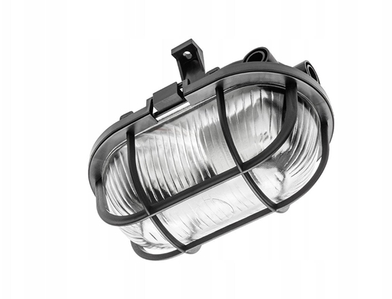 Picture of Lampa sufitowa GTV Oprawa kanaowa SANGUESA KAY E27 max.40W AC220-240V IP44 ABS/szko czarna OS-KAY060-10