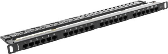 Picture of Lanberg Patch panel 0.5U 19" 24x RJ-45 Kat.6 Czarny (PPU6-0024-B)