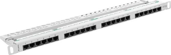 Picture of Lanberg Patch panel 0.5U 19" 24x RJ-45 Kat.5E Szary (PPU5-0024-S)