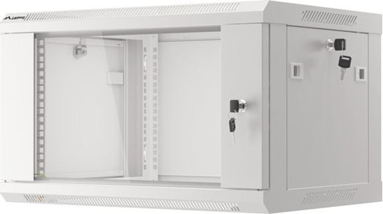 Picture of Lanberg Rack Wandschrank 19" 6U/600X450 Glastür grau