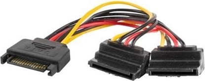 Изображение Lanberg SATA 15-pin - SATA 15-pin x2, 0.15m, Wielokolorowy (CA-SASA-10CU-0015)