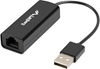 Picture of Lanberg USB-A RJ-45 interface / gender Adapter Black 