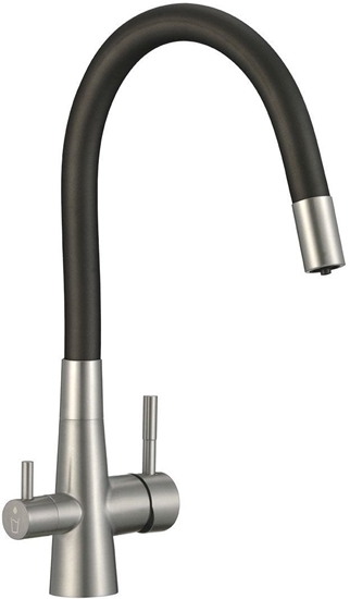 Picture of Bateria kuchenna Laveo LAVEO Riveco - bateria zlewozmywakowa stojca z elastyczn wylewk i systemem do filtrowania wody