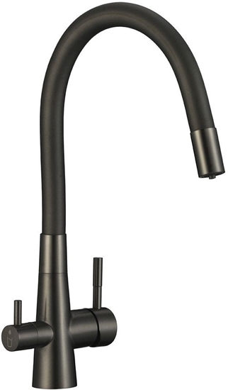 Изображение Bateria kuchenna Laveo LAVEO Riveco - bateria zlewozmywakowa stojca z elastyczn wylewk i systemem do filtrowania wody