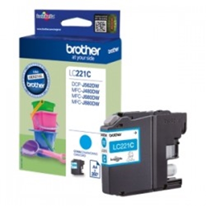 Изображение LC-221C Zilās tintes kasete 260lpp (DCPJ562DW, MFCJ480DW)