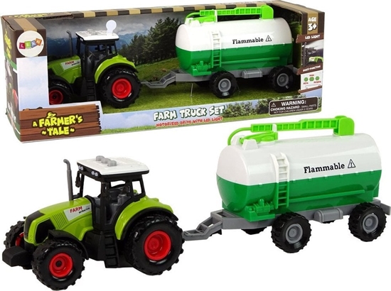 Изображение LeanToys Traktor dla Dzieci z Przyczepk Cysterna Autko Farma