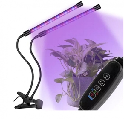 Attēls no LED Lampa Augu Audzēšanai | 2 Paneļi | Taimeris, Pults | Sarkanā/Zilā Gaisma | 9W | IP54