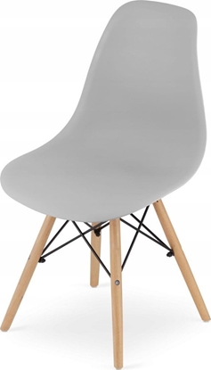 Изображение Leobert Zestaw stó okrgy TODI 100 biay + 4 krzesa OSAKA szare