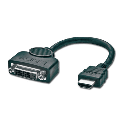 Attēls no Lindy HDMI/DVI-D adapt.cable 0,2mM/F