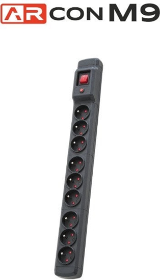 Изображение Listwa przeciwprzepiciowa 9 gniazd o dugoci 5m czarna Arcon M9 firmy Armac