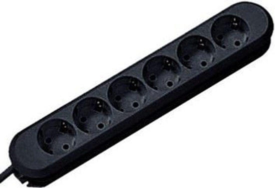 Изображение Listwa zasilajca Bachmann 6 gniazd 3 m czarna (19.07.1372)