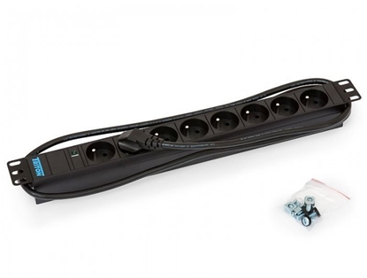 Picture of Listwa zasilajca Energenie Triton Listwa zasilajca 8 gniazd w standardzie SN max. 16 A przewód 3 x 1.5 mm o dugoci 2 m wtyk DIN49441 16 A kolor czarny RAL 9005 wskanik zasilania LED