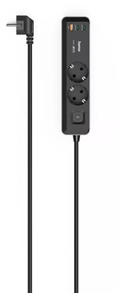 Picture of Listwa zasilajca Hama LISTWA ZASILAJCA 2GN Schuko, 1,4M, 2xUSB C/A, PD 65W