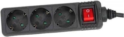 Picture of Listwa zasilajca InLine 3 gniazda 3 m czarna (16433S)