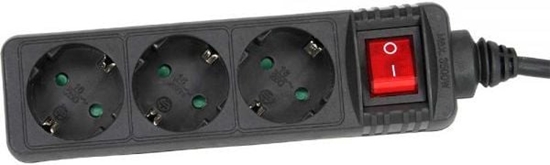 Picture of Listwa zasilajca InLine 3 gniazda 3 m czarna (16433S)