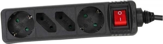 Picture of Listwa zasilajca InLine 4 gniazda 5 m czarna (16445S)