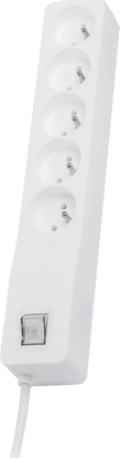 Picture of Listwa zasilajca Lestar ZX 510 przeciwprzepiciowa 5 gniazd 1.5 m biaa