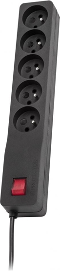 Picture of Listwa zasilajca Lestar ZX 510 przeciwprzepiciowa 5 gniazd 5 m czarna