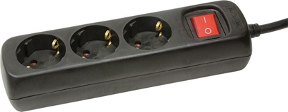 Picture of Listwa zasilajca LogiLink LPS 3 gniazda 1.4 m czarna (LPS206B)