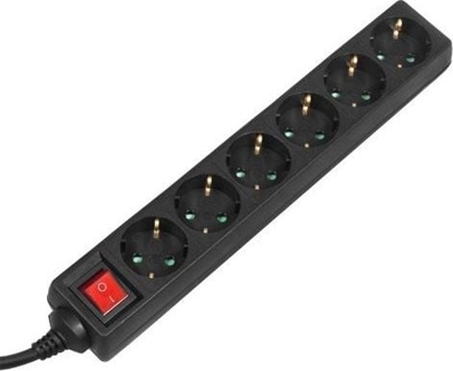 Picture of Listwa zasilajca Maclean 6 gniazd 5 m czarna (MCE195)