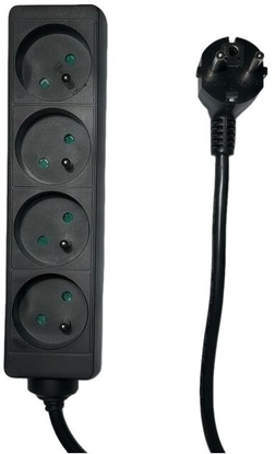 Attēls no Listwa zasilajca MicroConnect MC-PS040150FRB rozdzielacz 1,5 m 4 x gniazdo sieciowe wewntrzna czarny