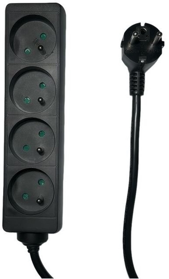 Picture of Listwa zasilajca MicroConnect MC-PS040150FRB rozdzielacz 1,5 m 4 x gniazdo sieciowe wewntrzna czarny