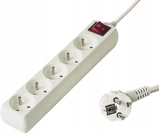 Picture of Listwa zasilajca PremiumCord 5 gniazd 10 m biaa (pp5k10)