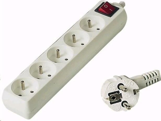 Picture of Listwa zasilajca PremiumCord 5 gniazd 7 m biaa (pp5k-07)