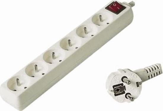 Picture of Listwa zasilajca PremiumCord 6 gniazd 7 m biaa (pp6k07)