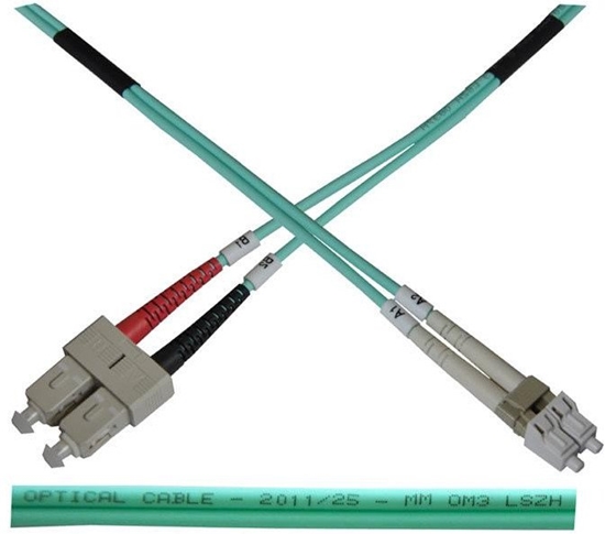 Изображение LYNX duplexní patch kabel MM, OM3, LC/LC, 50/125µm, 0,5m