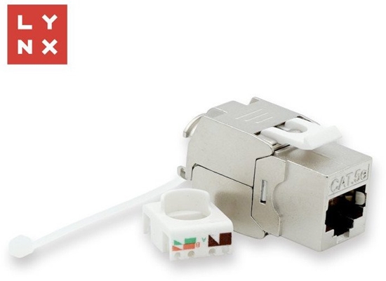 Изображение LYNX keystone STP Cat5e, samozaezávací, stíbrný