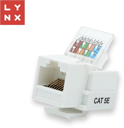 Picture of LYNX keystone UTP Cat5e, samozaevácí, 90 stp., bílý