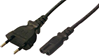 Изображение Logilink | Power cord | CP092 | Black Euro plug (CEE 7/16) | IEC 60320 C7 connector