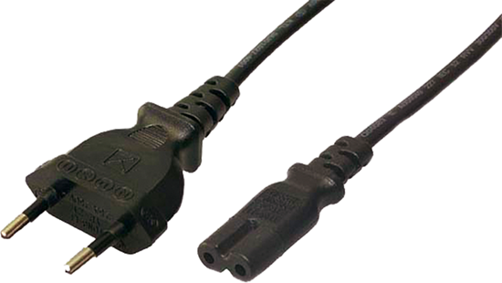 Изображение Logilink | Power cord | CP092 | Black Euro plug (CEE 7/16) | IEC 60320 C7 connector